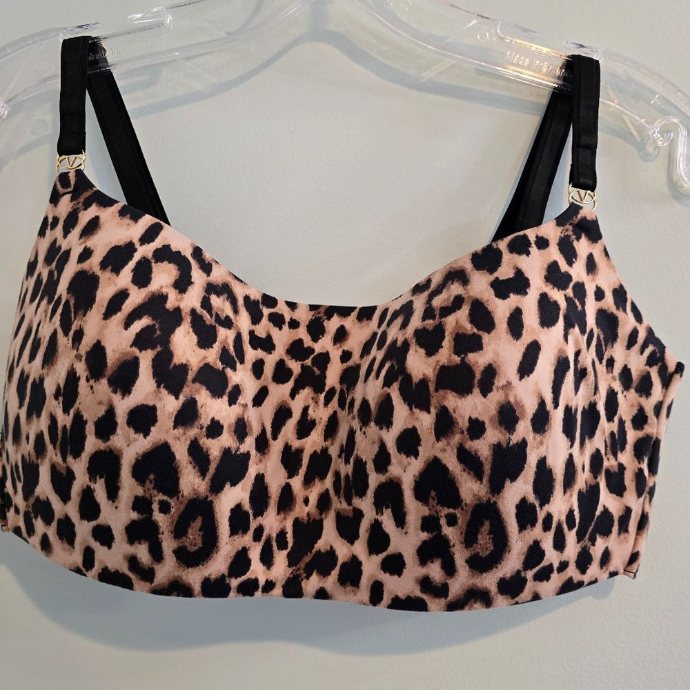 Victoria's Secret Black and Tan Animal Print Bra